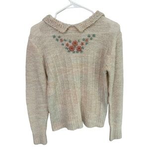 Vintage Queen’s Way Fashion Pink Floral Sweater